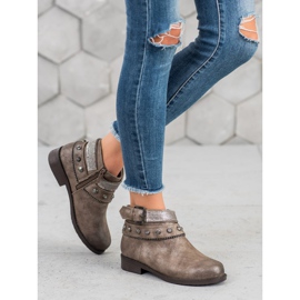 Forever Folie Stivali Con Strass marrone 1