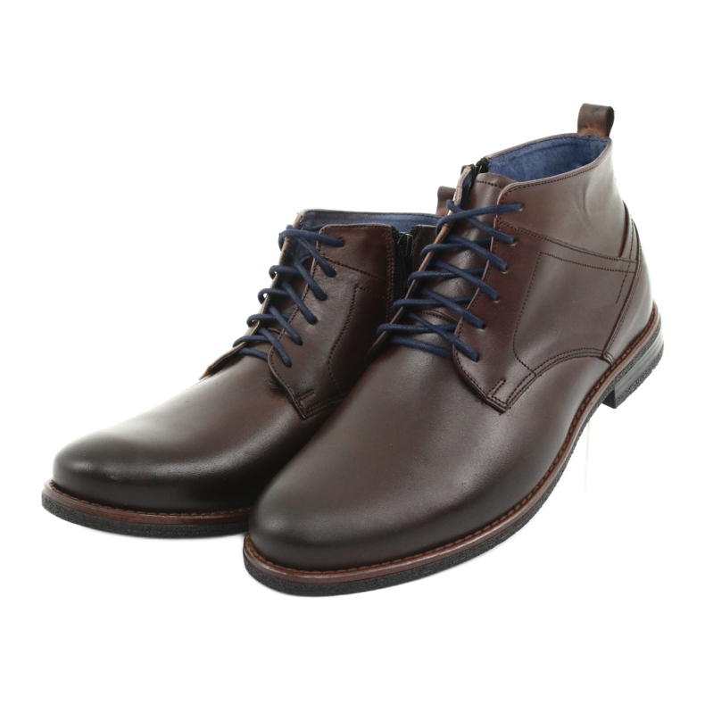 Stivali in pelle sulla cerniera Nikopol 702 marrone 3