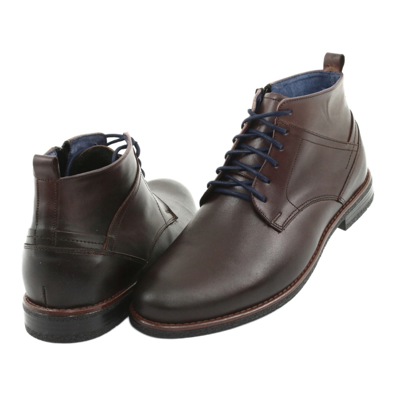 Stivali in pelle sulla cerniera Nikopol 702 marrone 4