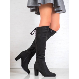 VINCEZA stivali scamosciati nero 1