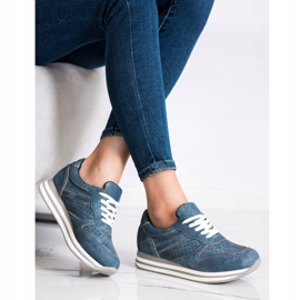 Kylie Scarpe sportive in ecopelle blu 2