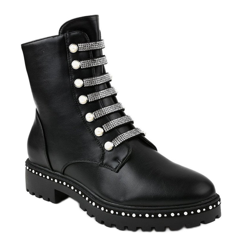 Stivali da donna piatti neri A-537 nero 1