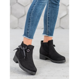 SHELOVET Stivaletti Slip-on Con Fiocco nero 1