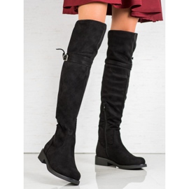 Ideal Shoes Stivali eleganti con fibbia nero 2