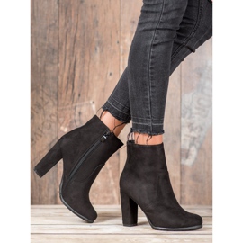 SHELOVET Stivali sexy in pelle scamosciata nero 1