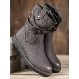 Ideal Shoes Lavoratori sulla piattaforma grigio 2