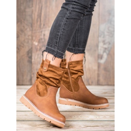 Ideal Shoes Lavoratori sulla piattaforma marrone 1