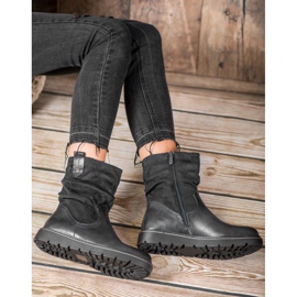 Ideal Shoes Lavoratori sulla piattaforma nero 2