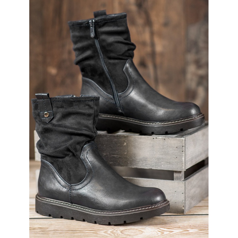 Ideal Shoes Lavoratori sulla piattaforma nero 1