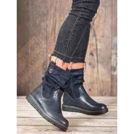 Ideal Shoes Lavoratori sulla piattaforma blu 1