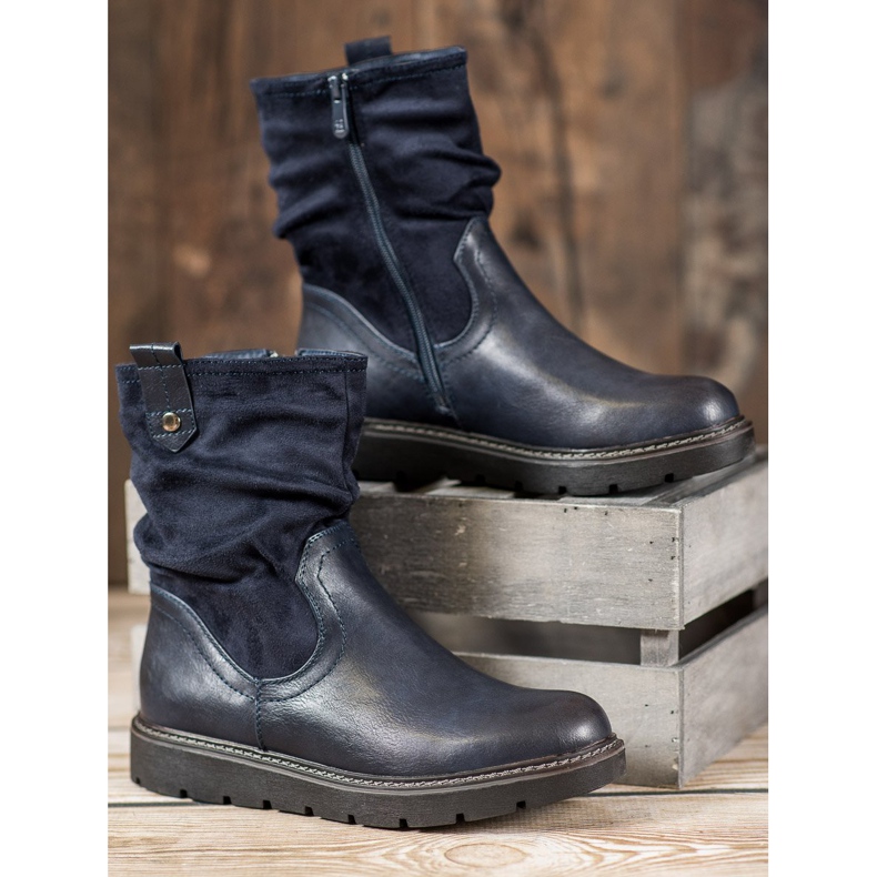 Ideal Shoes Lavoratori sulla piattaforma blu 2