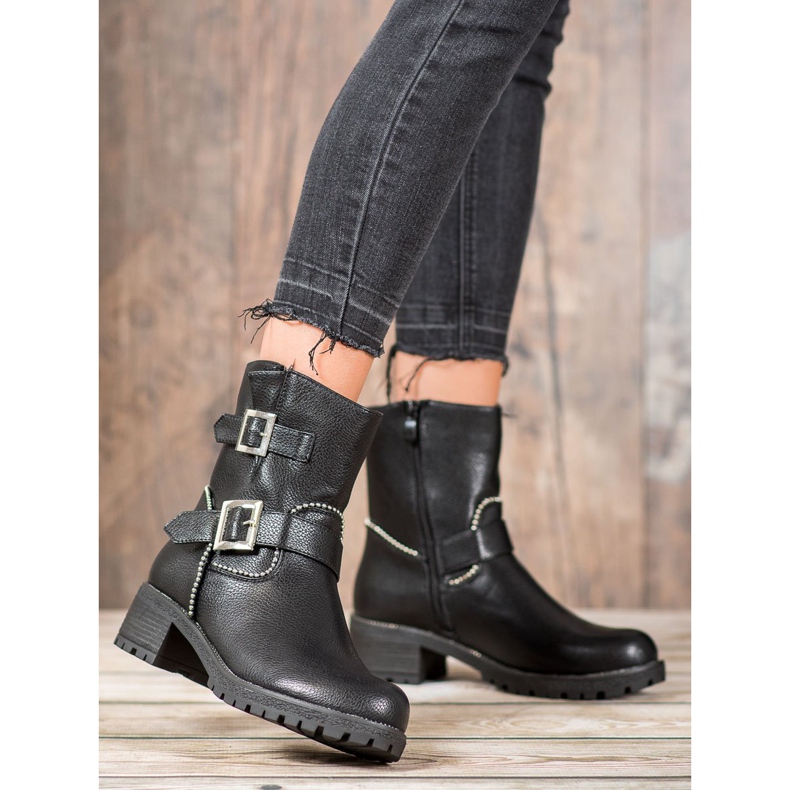 Lucky Shoes Lavoratori con fermagli nero 1