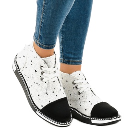 Stivali stringati bianchi TS1811 bianco 2