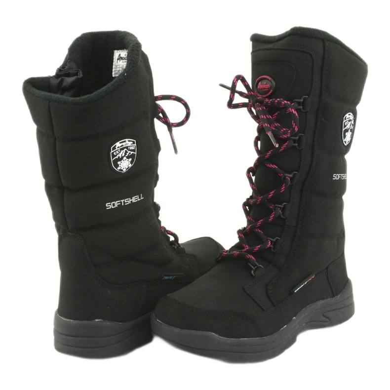 Doposci con membrana American Club SN12 in nero rosa 4