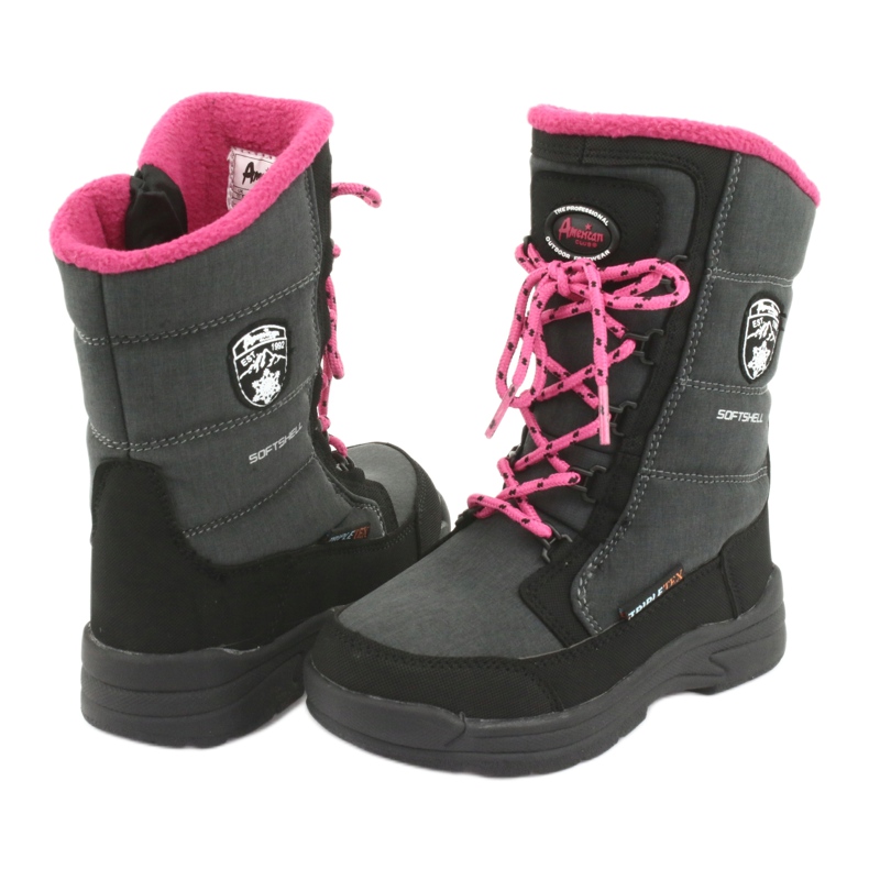 Doposci con membrana grigia American club SN13 nero rosa grigio 4