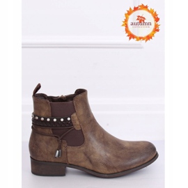 Stivaletti Chelsea marroni da donna 846 Khaki marrone 1