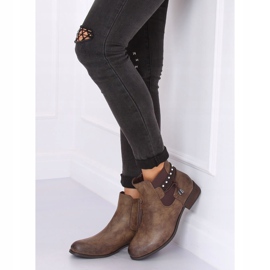 Stivaletti Chelsea marroni da donna 846 Khaki marrone 2