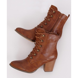 Stivali stringati cammello 3698 Camel marrone 1