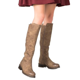 Super Me Stivali in ecopelle marrone 2