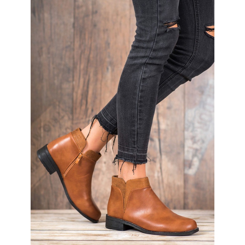 Small Swan Stivali casual in cammello marrone 1