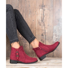 Small Swan Stivali in camoscio rosso 1