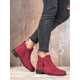 Small Swan Stivali in camoscio rosso 2