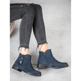 Small Swan Stivali in camoscio blu navy 2