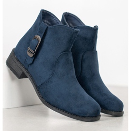 Small Swan Stivali in camoscio blu navy 1