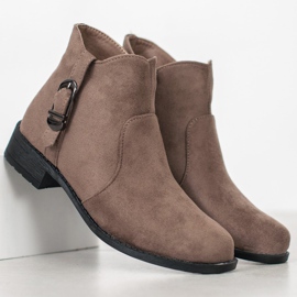 Small Swan Stivali in camoscio beige 1