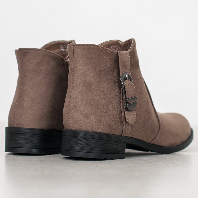 Small Swan Stivali in camoscio beige 2