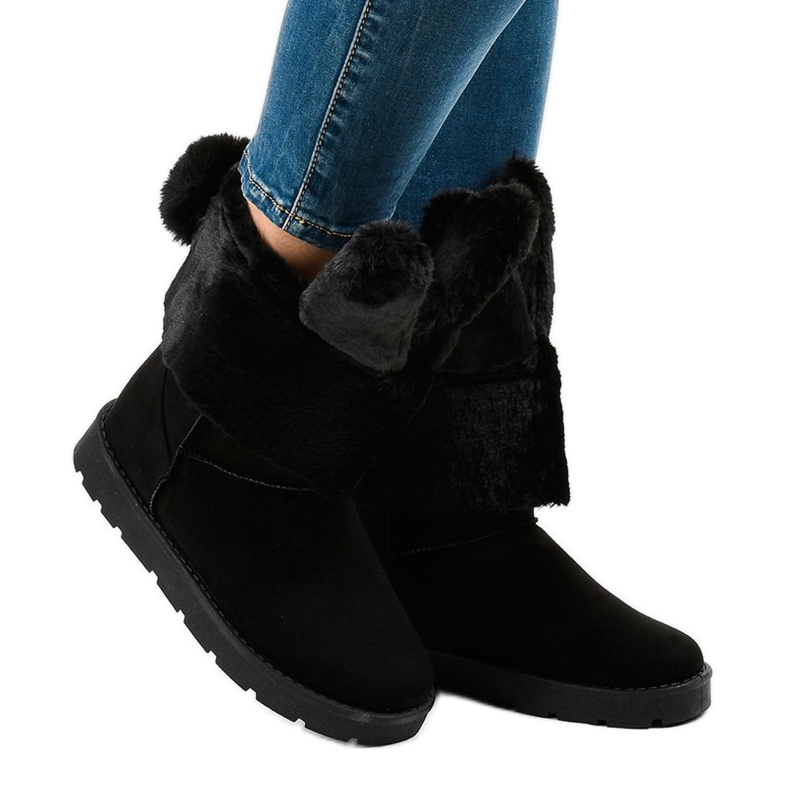 Stivali Eskimo isolati in camoscio nero NB137 1