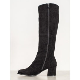 Goodin Stivali classici in pelle scamosciata nero 1