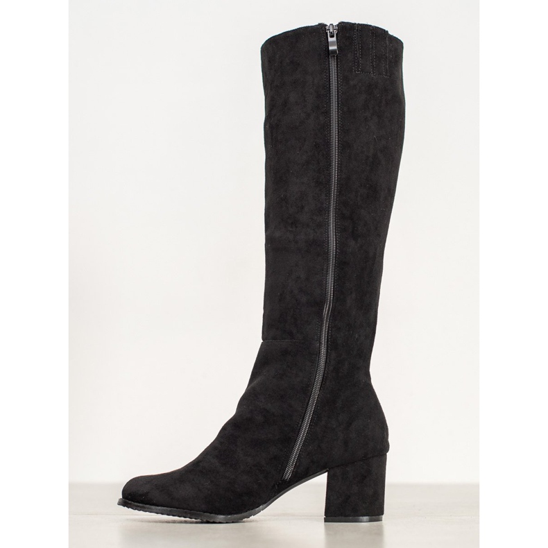 Goodin Stivali classici in pelle scamosciata nero 1