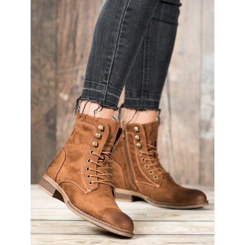 Goodin Trapper eleganti in pelle scamosciata marrone 1