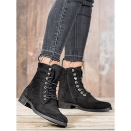 Goodin Trapper eleganti in pelle scamosciata nero 1