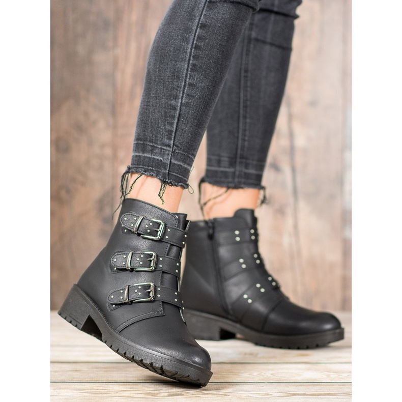 J. Star Lavoratori neri con fermagli nero 2