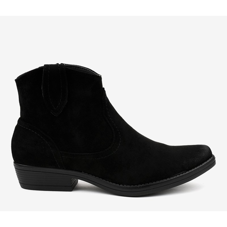 Stivali piatti neri da donna Stivali da cowboy K860 nero 2