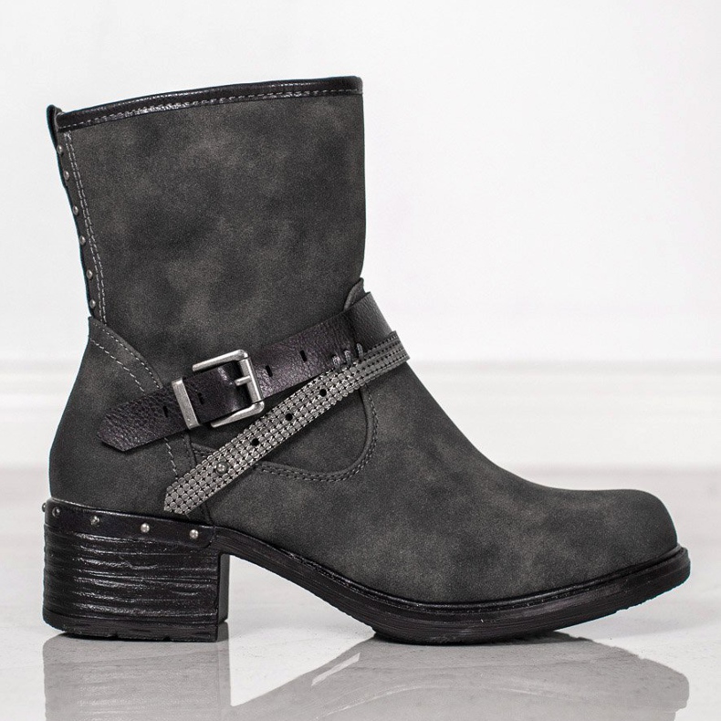 SHELOVET Stivali Alti Con Fibbia grigio 2