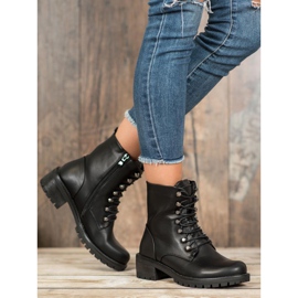 Kayla Operai di roccia con ecopelle nero 1