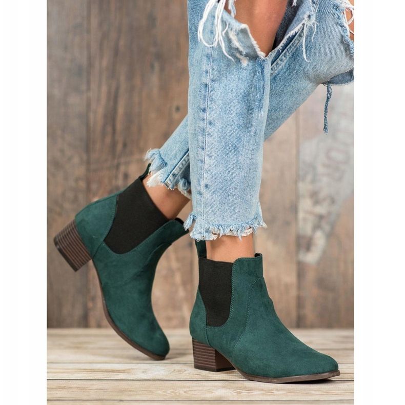 Kylie Stivaletti Chelsea classici verde 1