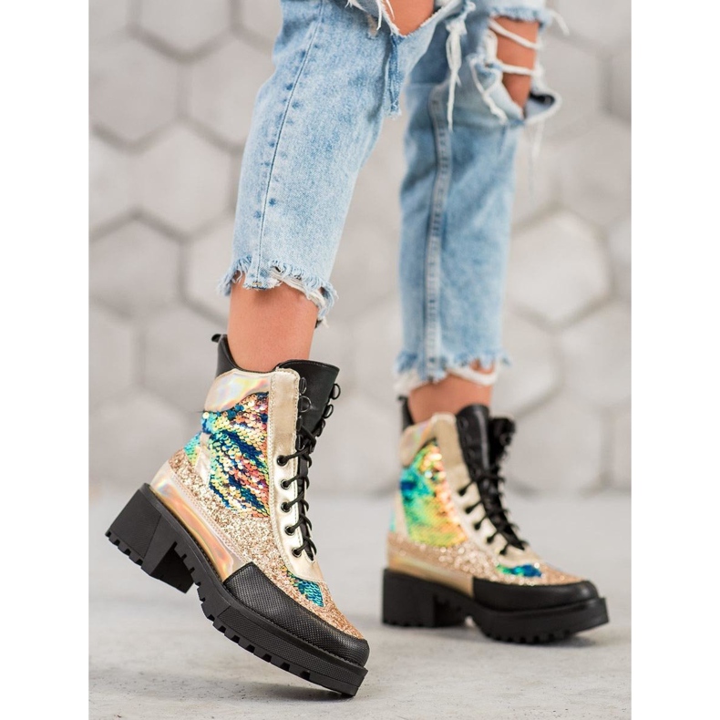 Seastar Stivali sulla piattaforma della moda nero 1