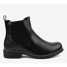 Stivaletti Chelsea piatti neri HQ100 nero 2