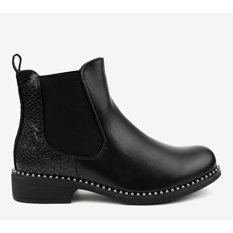 Stivaletti Chelsea piatti neri HQ100 nero 2