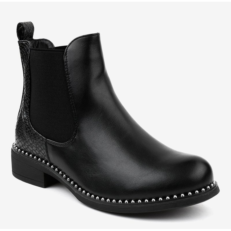 Stivaletti Chelsea piatti neri HQ100 nero 1