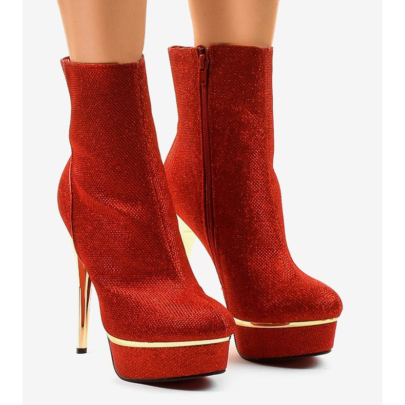 Stivaletti alti rossi AH85723-4 rosso 1