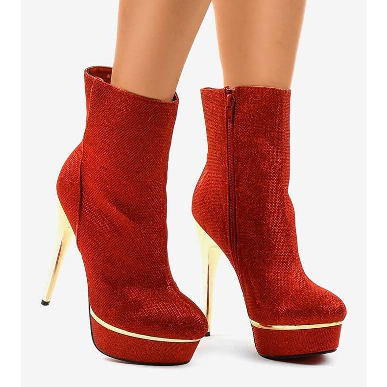 Stivaletti alti rossi AH85723-4 rosso 2