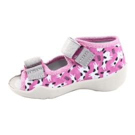 Scarpe per bambini Befado 242P095 rosa grigio 1