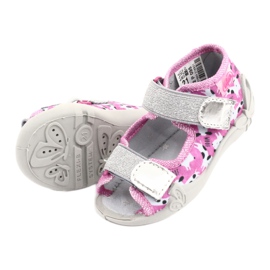 Scarpe per bambini Befado 242P095 bianco nero rosa grigio 4
