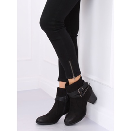 Stivali su un tacco stabile nero G-35 Black 1