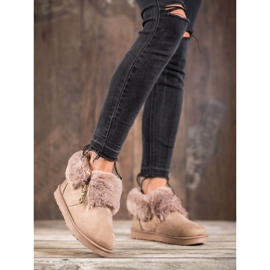 Kylie Mukluki basso con pelliccia marrone 2